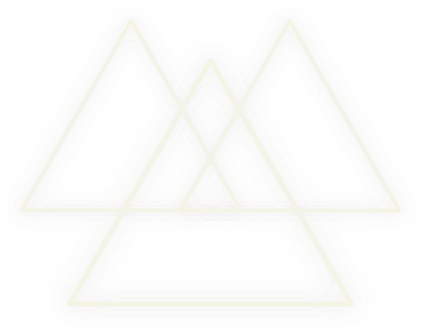 White Neon Triangle